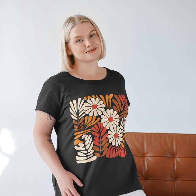Boho Wildblumen Blumenmuster T-Shirt (Von Creator hochgeladen)