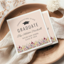 Boho Wildblumen Blush Pink Graduation Party