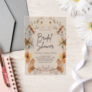 Boho-Wildblumen-Brautjungfern-Einladung