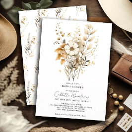 Boho Wildblumen Brautparty Einladung