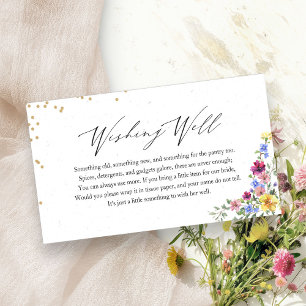 Boho-Wildblumen-Brautparty-Wunschbrunnen-Einlage Begleitkarte