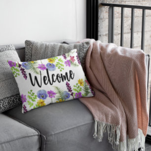Boho Wildblumen Dekokissen