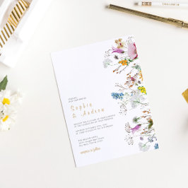 Boho Wildblumen Einladung Hochzeit