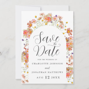 Boho Wildblumen Foto Tor Hochzeit Save The Date