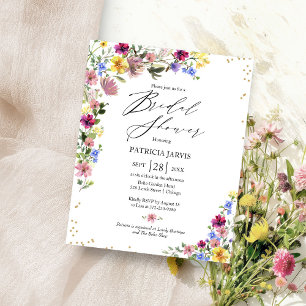 Boho-Wildblumen-Hochzeitsdusche-Einladung zum güns Flyer