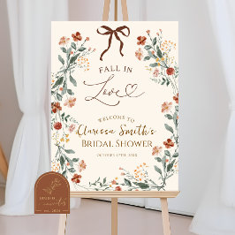 Boho Wildblumen Hochzeitsdusche Willkommen zum Ver Poster