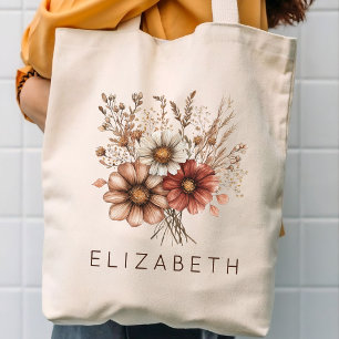 Boho Wildblumen Junggesellinnenabschied Benutzerde Tragetasche