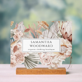 Boho Wildblumen Kleidung Branding-Zeichen Acrylschild