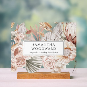 Boho Wildblumen Kleidung Branding-Zeichen Acrylschild