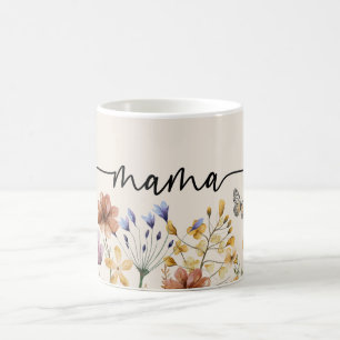 Boho Wildblumen Mama Kaffeetasse