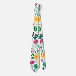 Boho Wildblumen Meadow Floral Design Krawatte