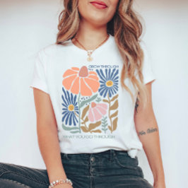 Boho-Wildblumen mit inspirierendem Zitat T-Shirt