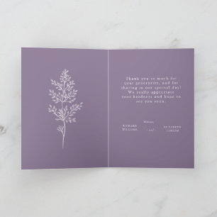 Boho-Wildblumen Moderne Aquarell-Hochzeit Dankeskarte