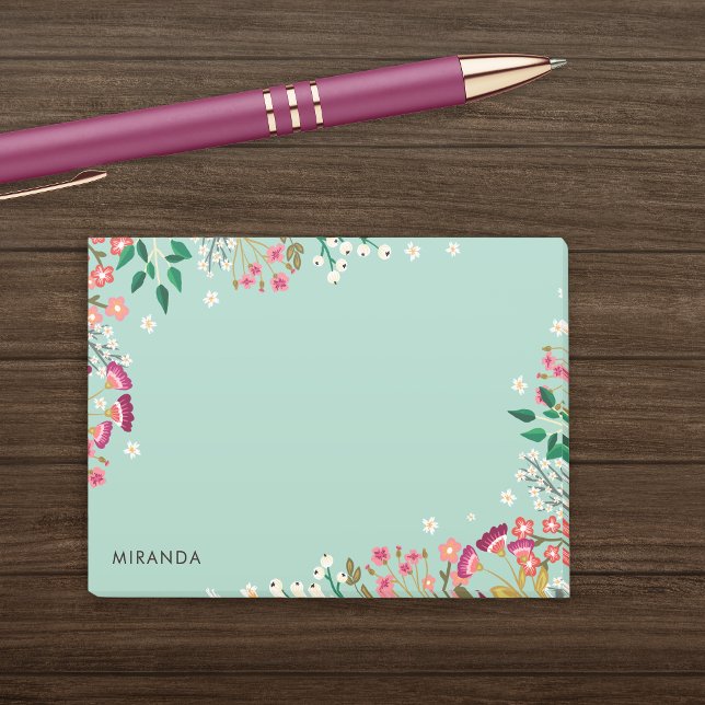 Boho Wildblumen Post-it Klebezettel (Von Creator hochgeladen)
