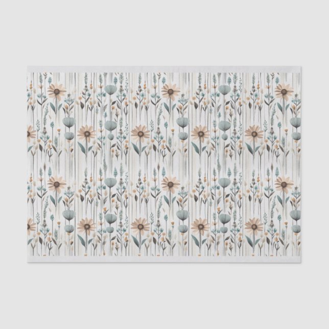 Boho Wildblumen Seidenpapier (Vorderseite)