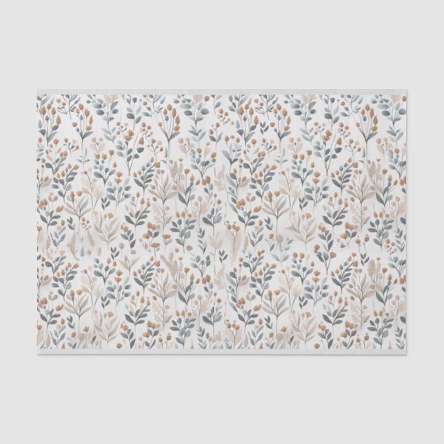 Boho Wildblumen Seidenpapier (Vorderseite)