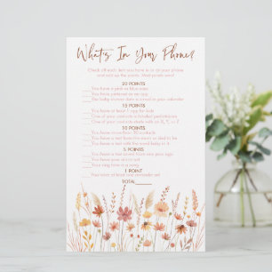 Boho Wildblumen Was ist in deinem Handy-Duschspiel