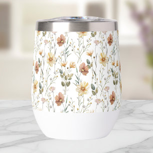 Boho-Wildblumen-Wasserfarbe