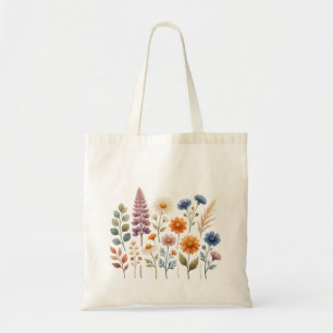 Boho-Wildblumen-Wasserfarben-Tasche Tragetasche