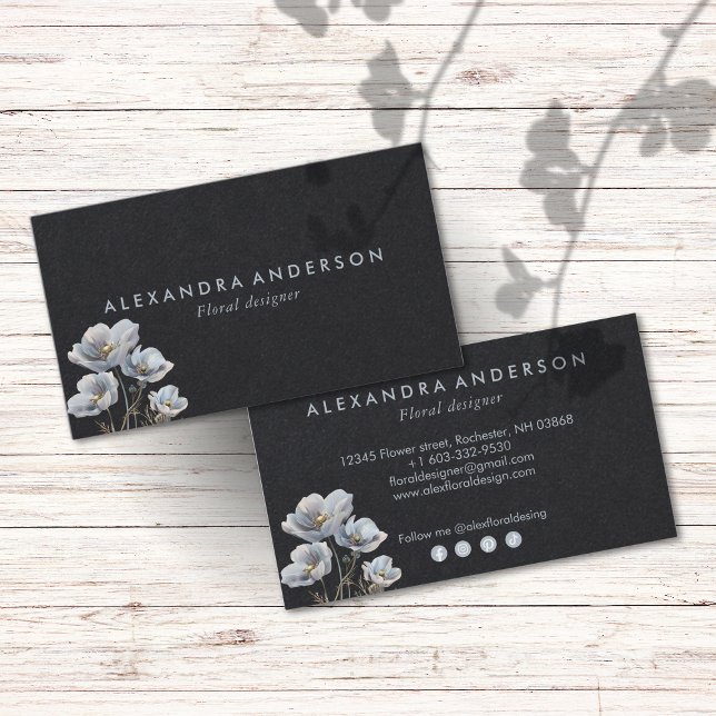 Boho Wildblumen Watercolor Visitenkarte (Boho Wildflowers Watercolor Business Card)