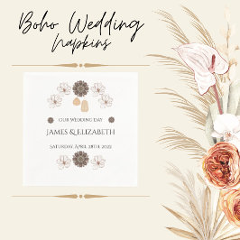 Boho Wildblumen Wedding Serviette