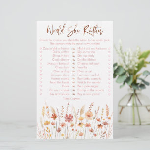 Boho Wildblumen würden eher Baby-Dusche spielen
