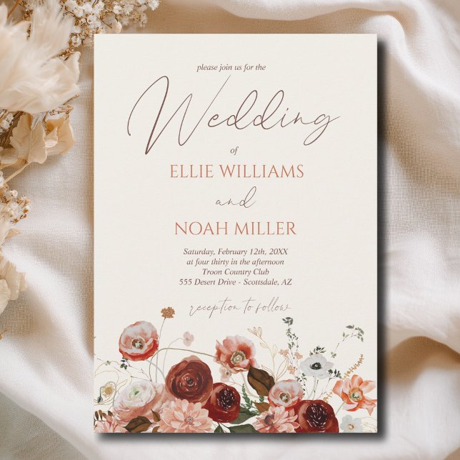 Boho-Wildblumenhochzeit Einladung (Von Creator hochgeladen)