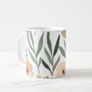 Boho-Wildflower-Aquarell-Blumen-Pastell  Kaffeetasse