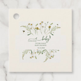 Boho Wildflower Baby in Bloom Baby Shower  Geschenkanhänger