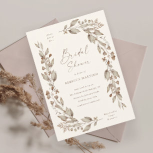 Boho-Wildflower-Blumen-Hochzeit-Braut-Shower Einladung