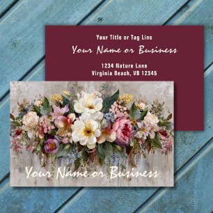 Boho-Wildflower-Blumenarrangement Visitenkarte