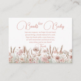Boho Wildflower Books for Baby Card | Neutral Baby Begleitkarte