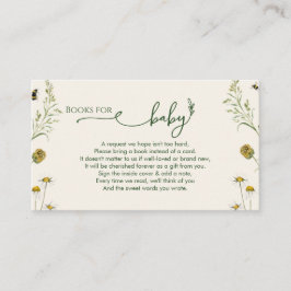 Boho Wildflower Books for Baby Enclosure Card  Begleitkarte