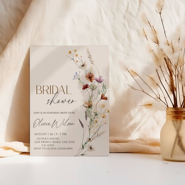Boho-Wildflower-Brautparty - Rustikaler Blumengart Einladung (Von Creator hochgeladen)