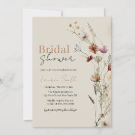 Boho Wildflower Bridal Shower Invitation Einladung