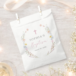 Boho Wildflower Floral Girl Baptism Geschenktütchen