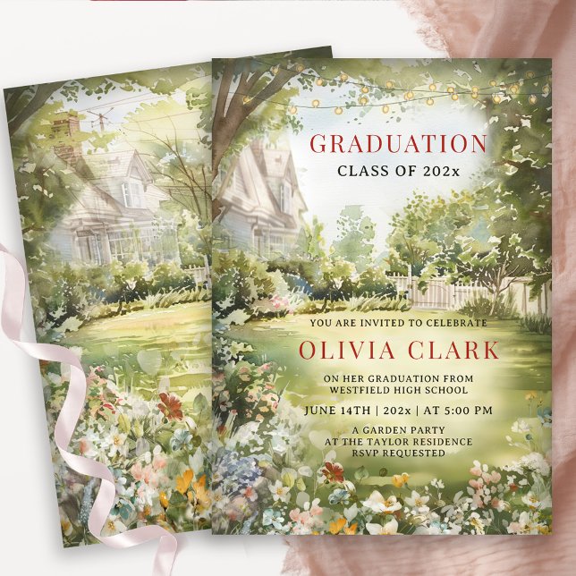 Boho Wildflower Graduation Invitation Garden Party Einladung (Von Creator hochgeladen)