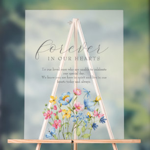 Boho-Wildflower-Hochzeitsgedenken Acrylschild
