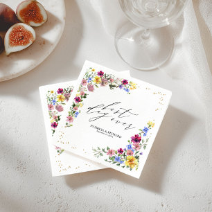 Boho Wildflower Hochzeitsservietten Serviette