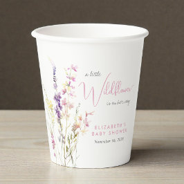 Boho Wildflower Watercolor Baby Shower Pappbecher
