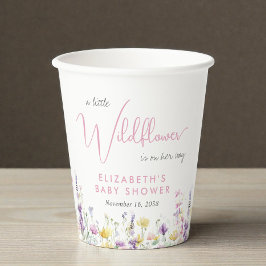 Boho Wildflower Watercolor Baby Shower Pappbecher