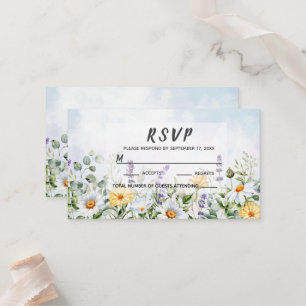 Boho-Wildflower-Watercolor-Hochzeit personalisiere Platzkarte