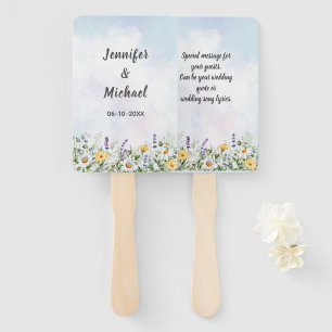 Boho-Wildflower-Watercolor-Personalisierung für di Fächer