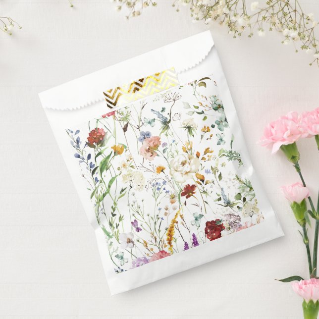 Boho Wildflower Watercolor Spring  Flower Geschenktütchen (Versiegelt)