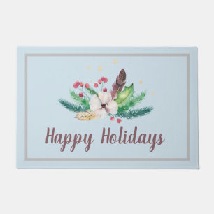 Boho Winter Bouquet individuell anpassbar Fußmatte