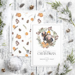 Boho Winter Citrus Wreath Frohe Weihnachts-Foto Ho Feiertagskarte<br><div class="desc">Suchen Sie eine schöne, einfache und elegante Urlaubskarte? Schauen Sie nicht weiter als unsere Boho Winter Citrus Wreath Frohe Weihnachts-Foto-Urlaubskarte! Diese atemberaubende Karte verfügt über einen Kranz mit botanischen Aquarellen aus Zitrusfrüchten, Kiefern, Sternanis und Zimt, die Ihr Foto umgeben. 'Frohe Weihnachten' ist in einem beliebten Schriftart-Duo geschrieben, das mit Kalligraphie...</div>