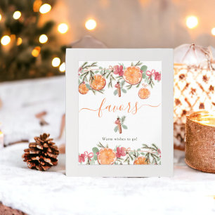 Boho Winter Dried Citrus Floral Bridal favorisiert Poster