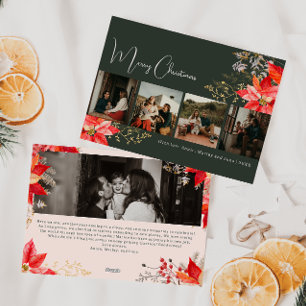 Boho Winter Floral Frohe Weihnachten Fünf Foto