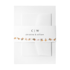 Boho Winter Holiday Botanische Hochzeit Einladungsbanderole