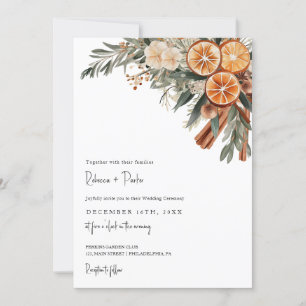Boho Winter Wedding Qr UAWG in einem Einladung